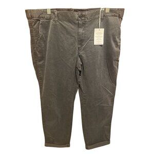 GAP Women's Girlfriend Chino‎ Mid Rise Stretch Pants Size 14 Gray NWT
